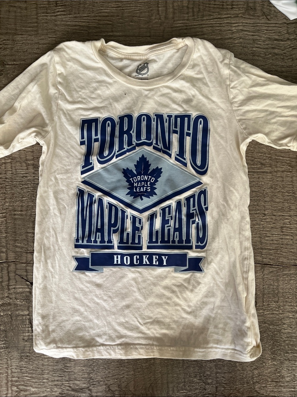 NHL White Kids Toronto Maple Leafs Navy Graphic Tee